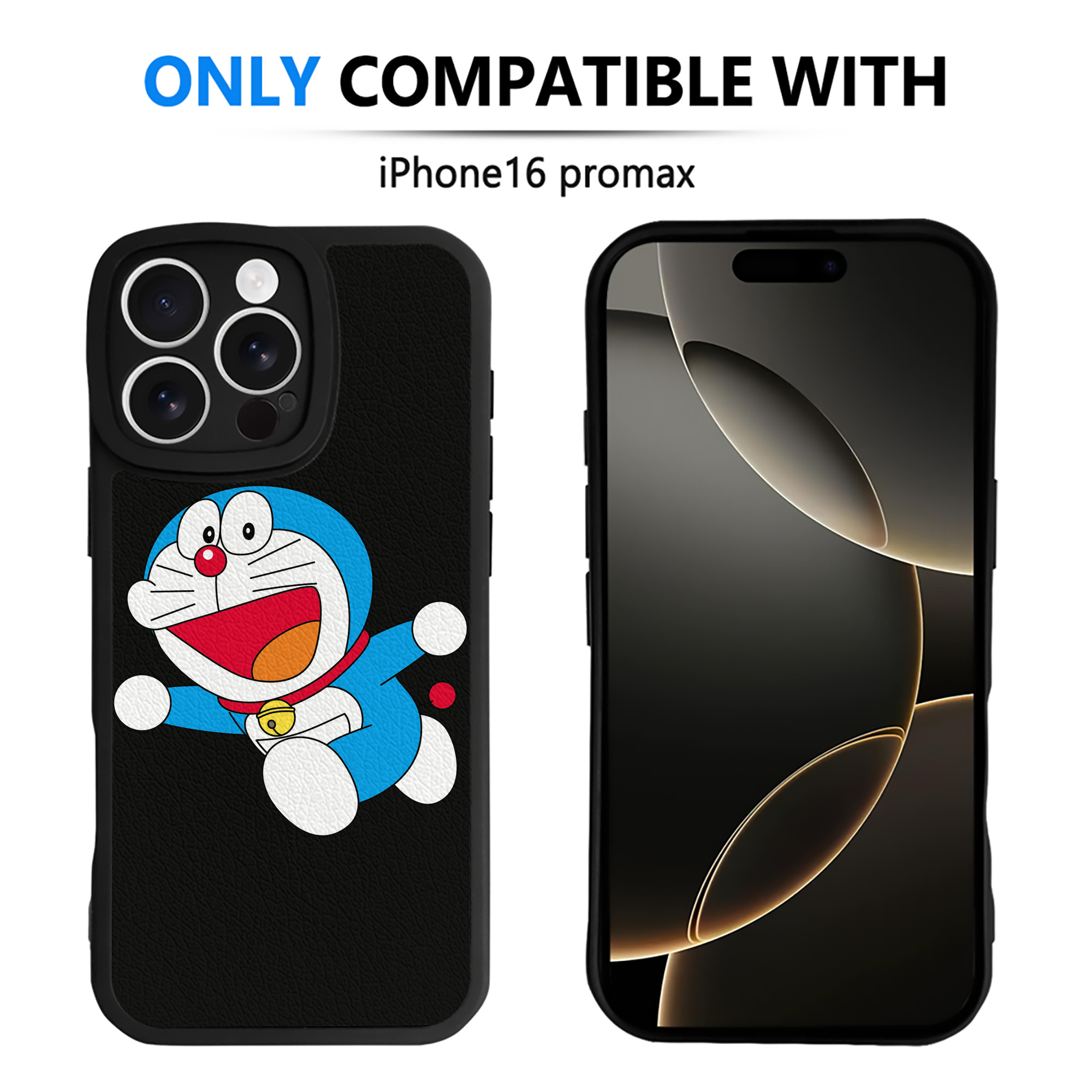 （画像用） ドラえもん Doraemon 【iPhone 16シリーズ対応】シリコンスマホケース（レザー調） 材質：シリコン